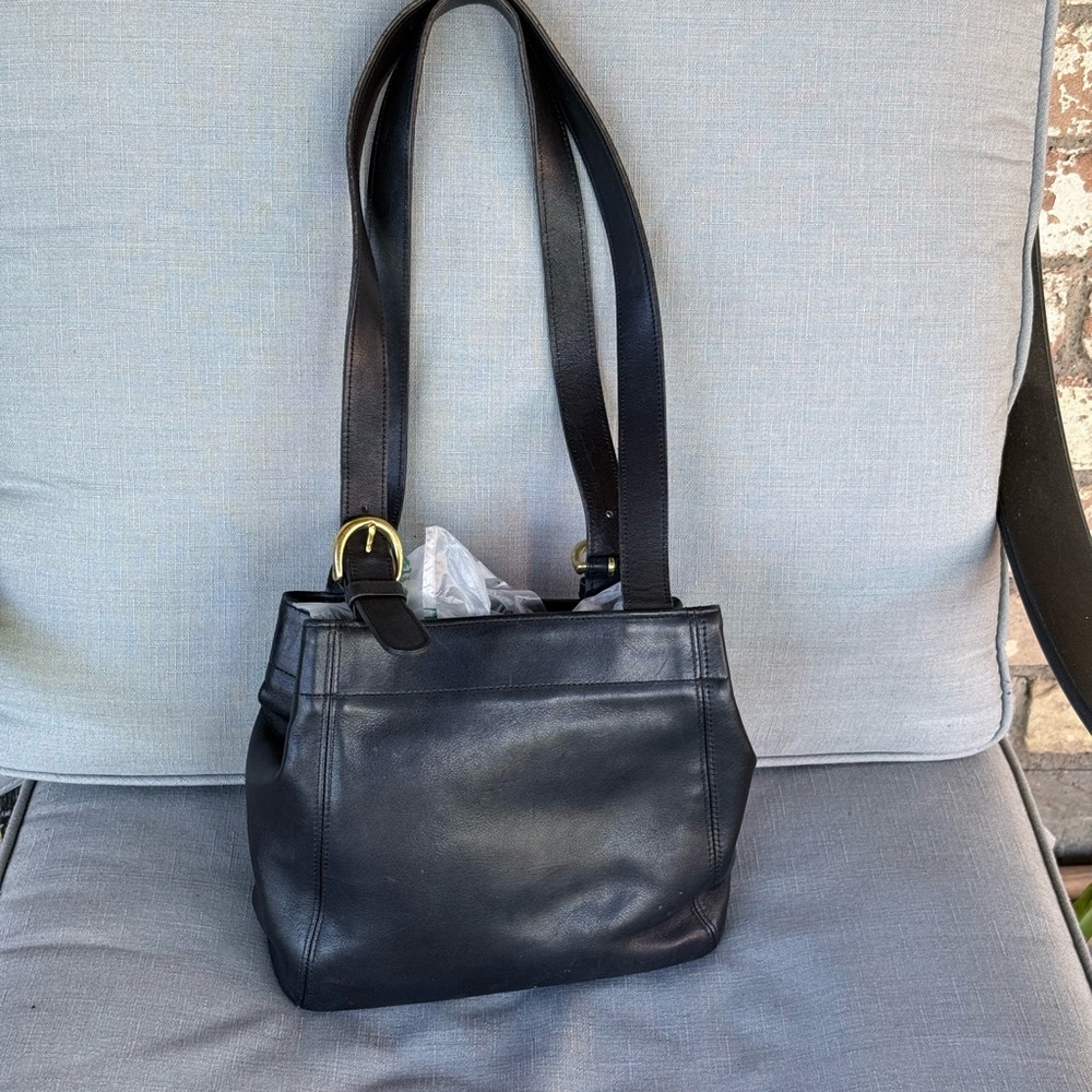 Vintage Coach Buckle tote - Black  style 4157